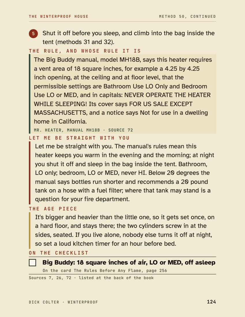 Page 124 of the book: method 50, the Big Buddy, with the rule from its own manual